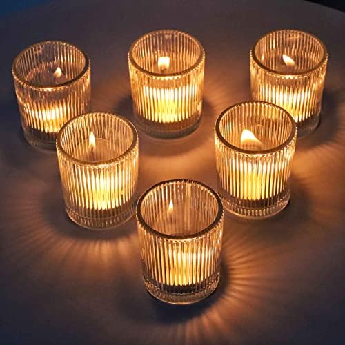 VOHO 24pcs Clear Candle Holder Wedding Centerpieces for Tables Decorations by VOHO