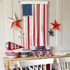 4th of July Decorations - Memorial Day Decor - 4 x 2.3 Ft Rag American Flag Banner for Home Party Supplies - Fourth of July Independence Day Accessories for 250th Anniversary Celebration Indoor Outdoor Decoration - Image 5