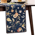 bilin gaier Designer Vintage Linen Long Table Runner,102"x12"-DeweyA Blue by bilingaier
