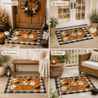Tinideya 2 Pcs Halloween Layered Doormat Set for Front Porch, Ghost - Image 5