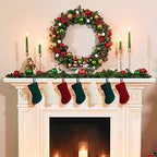 BBTO 30 Pcs Mini Christmas Stockings, 5 Inch Knitted,Red, White, Green - Image 3