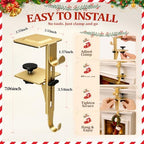6Pcs Christmas Fireplace Stocking and Garland Hanger Fits 0.87-4.1" Mantle - Image 3