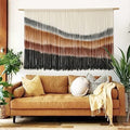 Macrame Wall Hanging Boho Wall Decor Large-Scale Tie-Dye Tapestry 57"W*35"L by FLBER