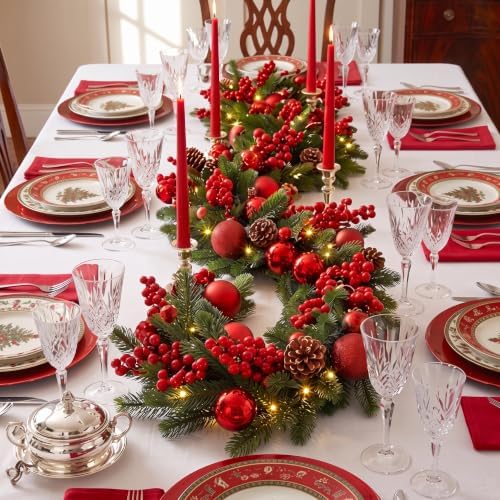 Thiccywoov 6ft LED Prelit Christmas Garland with Lights, Burgundy - Image 2
