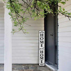 48x8 Inch Farmhouse Style Rustic Vertical Welcome Sign for Front Porch - Wood Plank Set, Cozy "Home Sweet Home" Print, For Indoor & Outdoor Use - Image 3