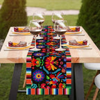 Lonfliness Linen Mexican Fiesta Table Runner 12 Pack 72×13in Long Day of The Dead Farmhouse Runner Dia De Los Muertos Runners Kitchen Dining Home Table Decoration Day of The Dead Decor and Supplies - Image 6