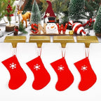 Christmas Stocking Holders for Mantle, Weighted Stocking Hangers, Christmas Stocking Hooks for Tables Window Fireplace Mantle Decoration(Gold,8PCS) - Image 3
