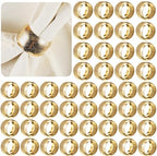 Lallisa 48 Pcs Gold Napkin Rings Bulk Metal Classic Brass Napkin Ring Holders Elegant Farmhouse Cloth Table Decorations for Tea Wedding Anniversary Birthday Dinners Party Supplies by Lallisa