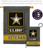 US Army Veteran Garden Flag - Set with Stand Armed Forces Rangers United State American Military Retire Official - House Decoration Banner Cemetery Yard Rememberance Veterans Day Gifts Made in USA - Image 4