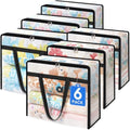 TasticTotes 6 Pack Clear Storage Bags for Comforter, Clothes & Bedding, 60L by Unknown