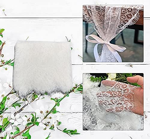 10 Pcs White Lace Table Runner 14 x 120 Inch Embroidered Boho Table Runner for Wedding Party Bridal Shower Decorations Vintage Rustic Table Runners - Image 2