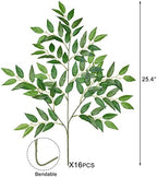 DearHouse 26inch Italian Ruscus Greenery Stems,Artificial Green Leaf Garland Vines Hanging Spray for DIY Wedding Arch Bouquet Filler Table Centerpieces Home Decor (16, Matte Green) - Image 6