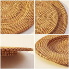 12 Pack 13" Rattan Charger Plate, Brown, Classic - Image 6