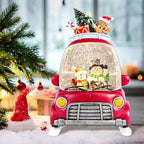 Christmas Snow Globe Lantern with 8 Holiday Music, Christmas Water Snow Globe USB/Battery Powered 6H Timer, Glitter Snowfall Snowman and Penguin Scene for Family Friends (Snowman Penguin) - Image 2