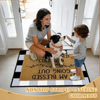 Blessed Coming & Going Layered Doormat Set, 2 Pack Indoor Entry Rugs Featuring Coir Loop Welcome Mat 40x60cm with Buffalo Plaid Crystal Velvet Base 60x80cm for Farmhouse Front Door Decor - Image 6