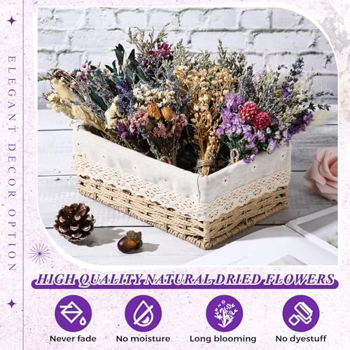 Layhit 12 Pcs Mini Dried Flower Bouquet Boho for Wedding,Romantic - Image 4