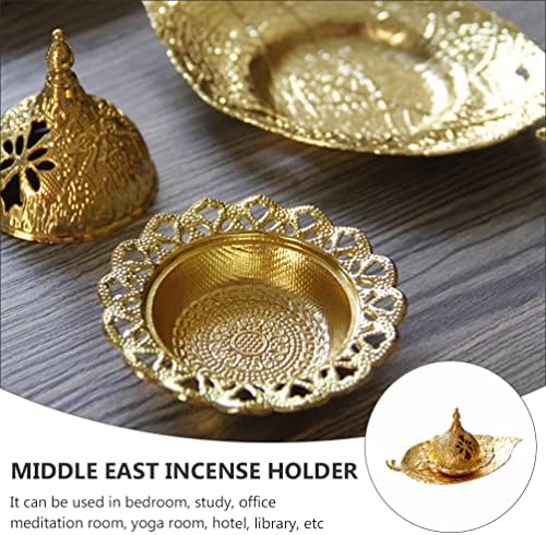 Abaodam Ramadan Incense Burner Tray Middle East Incense Holder Aromatherapy Tray for Desktop Decoration Home Office Meditation Yoga Bedroom Study 5.11 X 2.99 X 2.44 in - Image 5