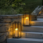 Homemory 4"x9" Outdoor Waterproof Flameless Candles with Timers and Remote Control, Battery Operated Candles, LED Plastic Candles, Ivory White, Set of 2 - Image 3