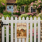 Decorative Tin Sign Vintage Metal Tin Sign Rustic Distressed Finish Harvest Roads Red Barn Windmill Pumpkin Farm Wall Decor for Farmhouse Entryway Porch 8×12 Inches with Metal Frame - Image 7