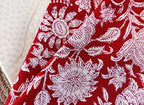 Cotton Print Napkins 18x18 inches - Washable Cloth Dinner Napkins Set of 6 - Everyday Use or Dinner Party and Events - Red White Indian Block Printed Soft Fabric by Craftbot - Image 4