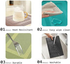 PIGCHCY Placemats Set of 12 Washable Durable Place Mats Vinyl Heat Resistant Non-Slip Table Mats Indoor Outdoor (18 x 12 inches, Beige) - Image 5