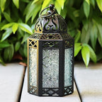 VELA LANTERNS 6pk Small Metal Moroccan Decor Candle Lantern, Decorative Candle Holder Lamp for Ramadan, Indoor Home Decor, Patio, Weddings, Table or Hanging, Assorted Colors - Image 6