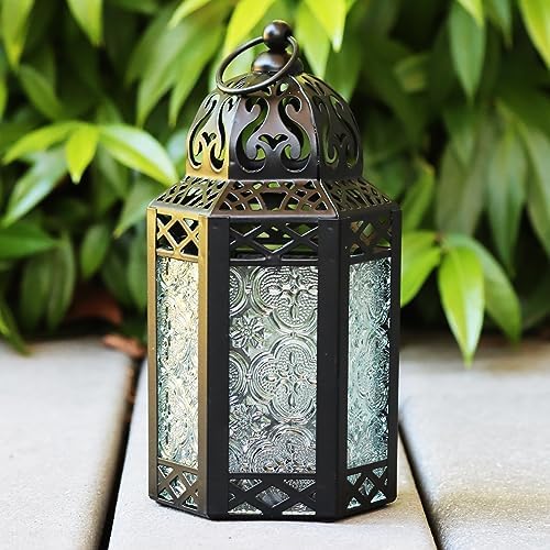 VELA LANTERNS 6pk Small Metal Moroccan Decor Candle Lantern, Decorative Candle Holder Lamp for Ramadan, Indoor Home Decor, Patio, Weddings, Table or Hanging, Assorted Colors - Image 6