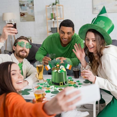 Leinuosen 10 Pack St. Patrick's Day Leprechaun Hat Candy Bucket Set 5 Inch Irish Lucky Leprechaun Hat Treat Containers Centerpiece for St. Patrick's Day Irish Favor Box Holiday Table Home Party Decor - Image 4