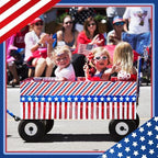 27 Pcs 4th of July Wagon Parade Float Decoration Kits 250th Patriotic Car Tassels, Garland, Banners, American Flag, and Bow Independence Day Red White Blue Decor(4th of July) - Image 7