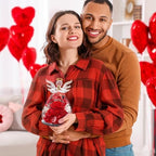 Gifts for Mom Mothers Day Birthday Gifts for Women Preserved Rose Forever Flower in Glass Angel Figurines Fresh Flowers for Delivery Anniversary Real Colorful Roses for Grandma Her Wife from Daughter - Image 4