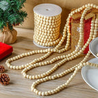 Giegxin 2 Pcs Wood Bead Garland for Christmas Tree 66 Feet Farmhouse - Image 5