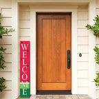 Welcome Watermelon Porch Board 8”x48” Welcome Solid Wood Sign and Porch Leaner for Front Door Porch Deck Wall - Indoor Outdoor Summer Farmhouse Rustic Vertical Porch Decor - Image 3