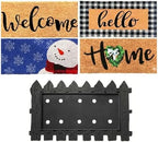 Autumn Alley Interchangeable Welcome Mat Set – Farmhouse Door Mat with Rubber Base & 4 Seasonal Coir Inserts – Swap Designs for Every Season – 18x30 Outdoor Front Porch Mat by AutumnAlley