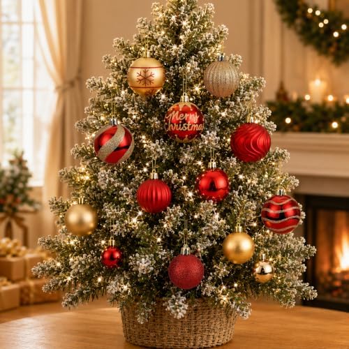 SHareconn 66Pcs Christmas Tree Decorations, Christmas Tree Ornaments Set - Image 5