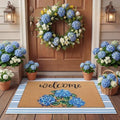 Tinideya 2 Pcs Hydrangea Floral Layered Doormat Set by Tinideya