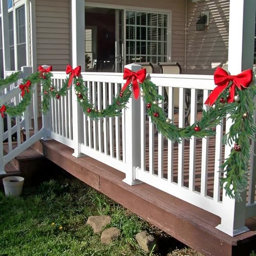 Hananona 4Pcs 9FT Christmas Garlands, Real Touch Norfolk Pine Garland - Image 6