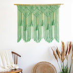 Youngeast Large Macrame Wall Hanging Macrame Headboard for Bedroom Window Curtains Boho Wall Decor Art tapestry Tassel Woven Wall Backdrop 31”X39” (Wood Dowels Not Included) - Image 4