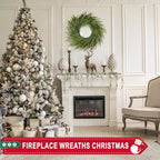 26 Inch Realistic Christmas Wreath, Soft Bendable Christmas Wreaths for Front Door,Winter Wreaths for Front Door, Outdoor Christmas Wreath for Wall Windows,Christmas Thanksgiving Decorations Indoor - Image 6