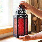 Vela Lanterns Decorative Indoor Red Fairy Light Candle Holder, L, 2-Pack - Image 7
