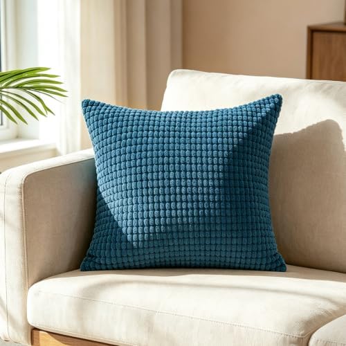 CaliTime Decorative Couch Throw Pillow Covers 26 X 26 Inches Ocean Blue - Image 3