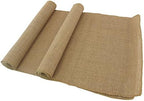 BambooMN Natural 15" x 88" Vintage Burlap Table Runner for Rustic Wedding Bridal Shower Bachelorette Graduation Party Table Decor Decorations, 6 Pieces by BambooMN