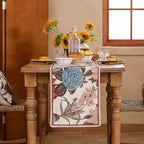bilin gaier Designer Vintage Linen Long Table Runner,102"x12"-Burgundyred - Image 2