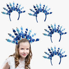 The Dreidel Company Menorah Headbands, 8-Pack Fun for Hanukkah, Personal Decorations for the Festival of Lights - Image 4