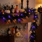 Valery Madelyn 6ft Artificial Norfolk Pine Halloween Garland for Mantle - Image 5