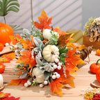 Knitgrip Thanksgiving Fall Table Harvest Cornucopia Centerpiece, Green - Image 5