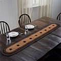 VHC Brands Farmhouse Star, Braided Jute Table Runner, Oval, Black Tan, 13x72 by VHCBrands