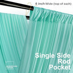 10 Panels 5ft(W) x 20ft(H) Mint Green Ceiling Drapes for Wedding Parties - Image 3