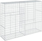 vidaXL Gabion Basket with Cover 78.7"x19.7"x59.1" Galvanized Iron - Image 7