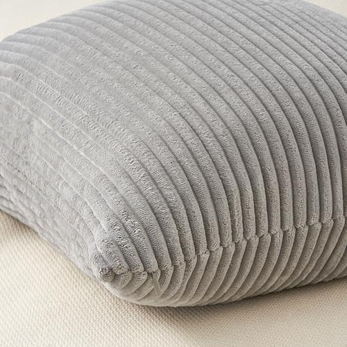 Topfinel 20x20 Set of 4 Boho Couch Throw Pillows Decorative Velvet Pillow Covers for Bed Accent Nordic Corduroy Pillowcase Sofa Living Room Home Decor Blue and Yellow - Image 5