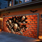 Gothic Horror Skeletons Halloween Skull Garage Door Banner 7x16ft - Image 6